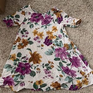 GAP 5T short sleeved A-Line dress in muted fall floral